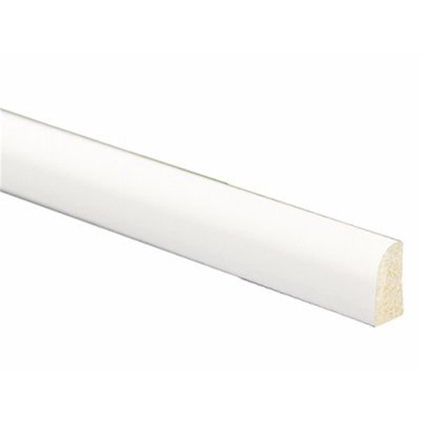 Eat-In 0.56 x 0.25 in. 8 ft. Crystal White Pre-Finished Polystyrene Interior Shoe Moulding EA830462